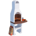 Barbecue muratura Stromboli con griglia 45x33 per squisite grigliate