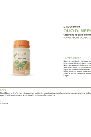 Olio di neem scheda tecnica Alfaworld