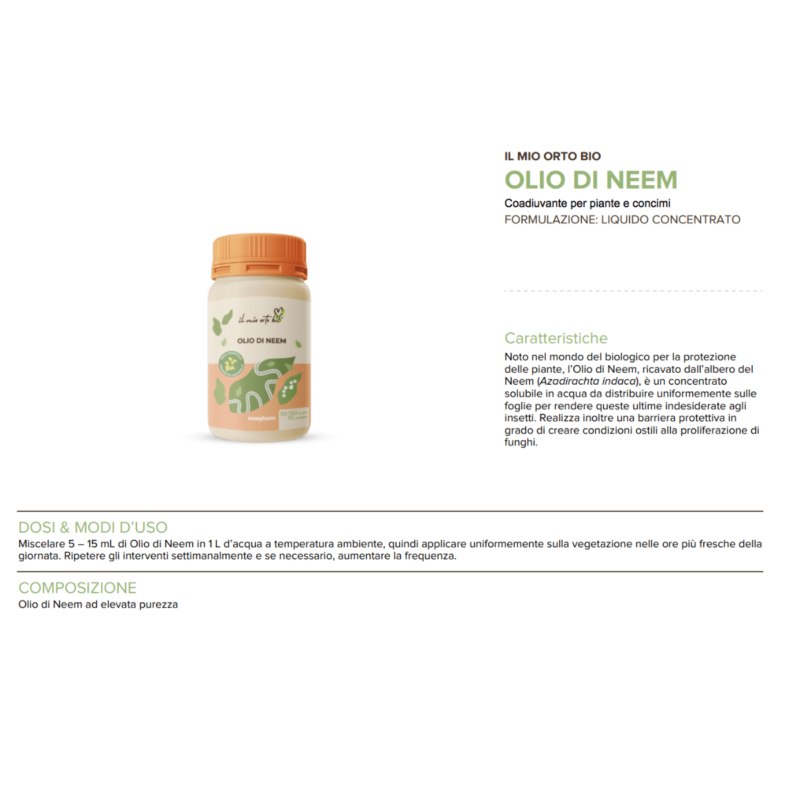 Olio di neem scheda tecnica Alfaworld