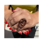 Anello donna cuore lavorato a mano con filo di alluminio Alfaworld