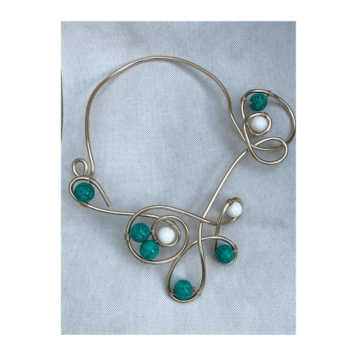 Collana donna clotilde con filo di alluminio Alfaworld