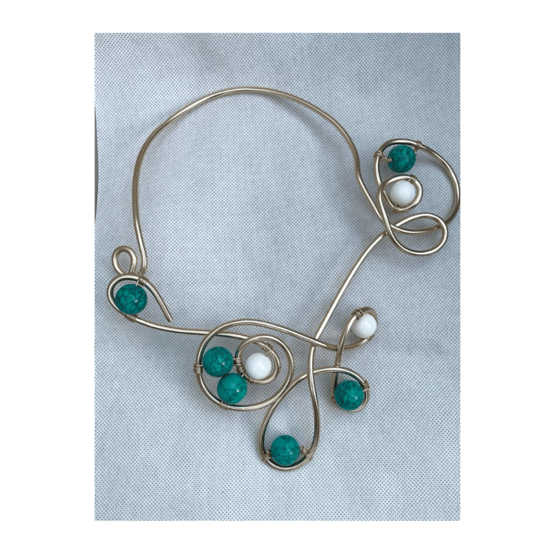 Collana donna clotilde con filo di alluminio Alfaworld