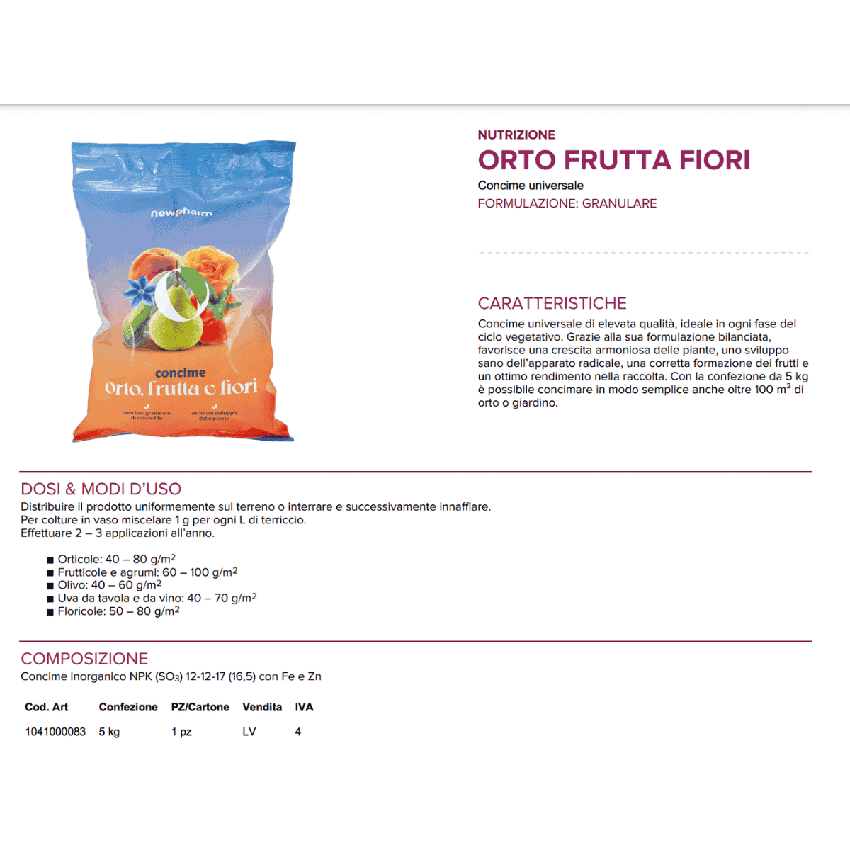 concime-orto-frutta-fiori-newpharm-scheda-tecnica - Alfaworld Concime orto frutta fiori NPK 12-12-17