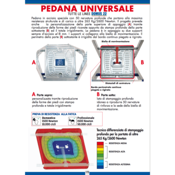 Scala facal con pedana in acciaio speciale 