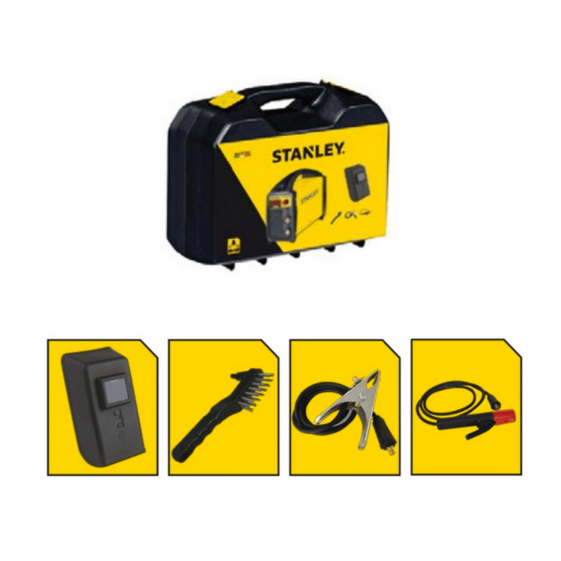 Saldatrice inverter Stanley Sirio 210 accessori, maschera e valigetta inclusi Alfaworld