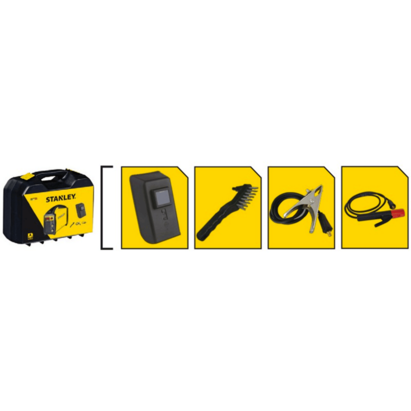 Saldatrice inverter Stanley con maschera accessori e valigetta Alfaworld