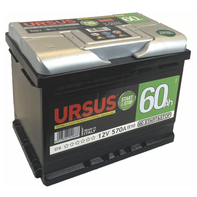 Batteria avviamento auto start e stop 60 ah Ursus Alfaworld