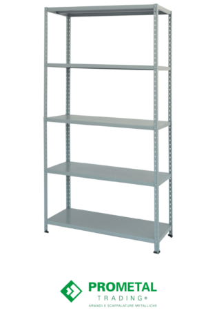 Kit scaffale in metallo 5 ripiani Prometal Alfaworld