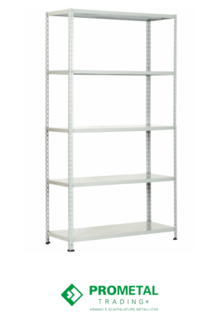 Kit scaffali Prometal alleggerito con 5 ripiani Alfaworld