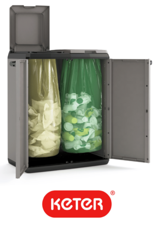 Pattumiera cucina per differenziata con 2 scomparti separati Alfaworld