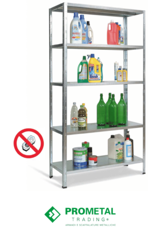 Scaffale ad incastro con 5 ripiani Prometal Alfaworld